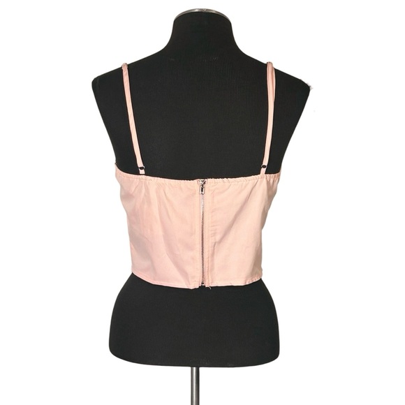 🆕 PrettyLittleThing - Pink Strappy Fishbone Corset Tank Top – Size 8 - Picture 6 of 10
